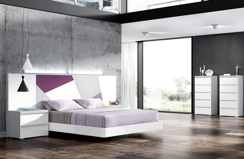 חדר שינה בעיצוב גאומטרי