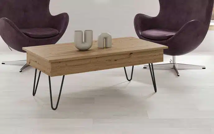 שולחן לסלון עם אחסון